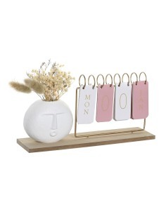 CALENDARIO LD206102 VASO MDF/METALLO 24X7X15CM su TreG Ingrosso