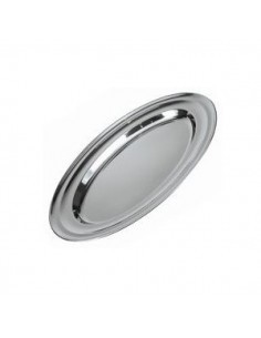 VASSOIO OVALE PORTA ALIMENTI IN ACCIAIO INOX 50 CM ILSA su TreG Ing...