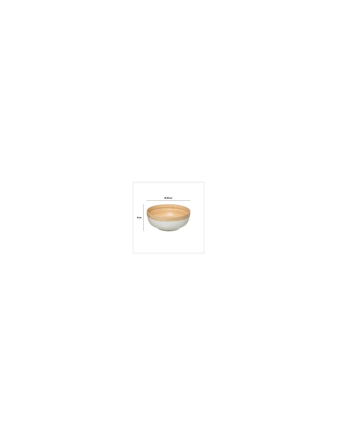 INSALATIERA BAMBOO 20CM BIANCO su TreG Ingrosso