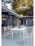 Tavolo alluminio Hilde 160-240x90 bianco, tavolo allungabile, tavolo  moderno