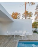Tavolo alluminio Hilde 160-240x90 bianco, tavolo allungabile, tavolo  moderno
