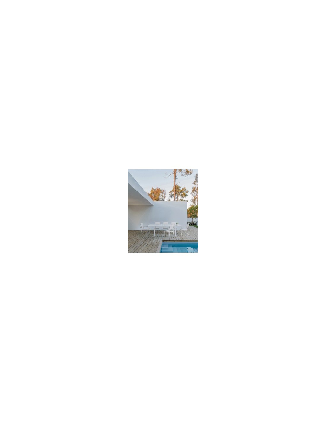 Tavolo alluminio Hilde 160-240x90 bianco, tavolo allungabile, tavolo  moderno