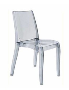 SEDIA CRISTAL LIGHT TRASPARENTE su TreG Ingrosso