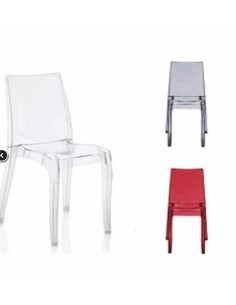 SEDIA CRISTAL LIGHT TRASPARENTE su TreG Ingrosso