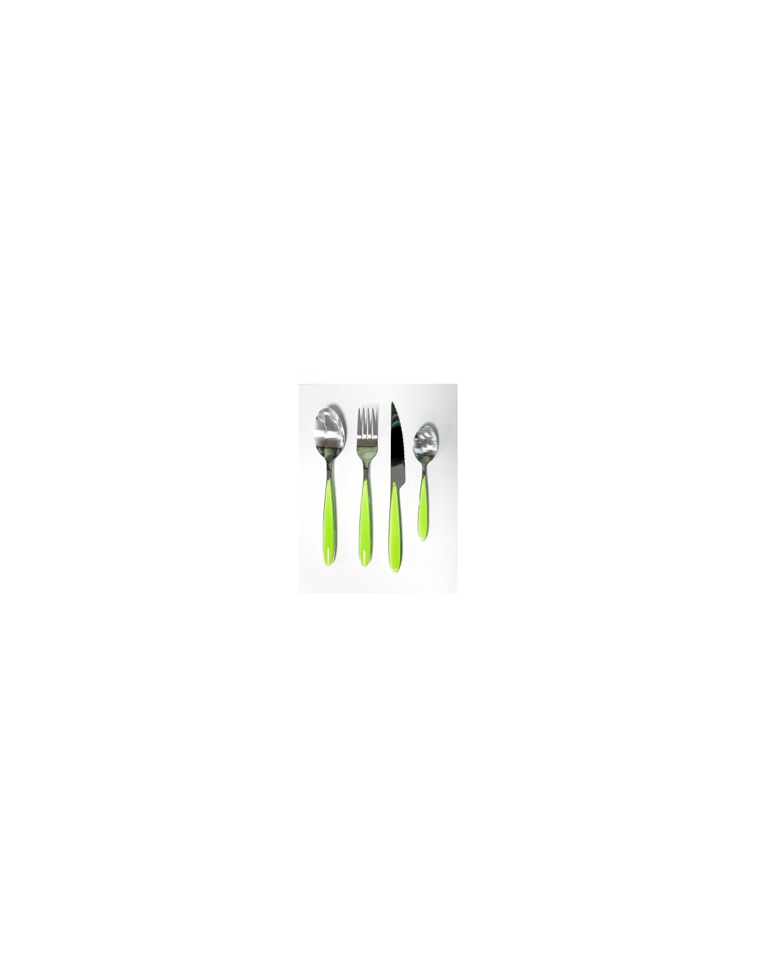 Servizio posate Elegance 24 pezzi, acciaio inox verde, set elegante, moderno, per cene e pranzi, design raffinato
