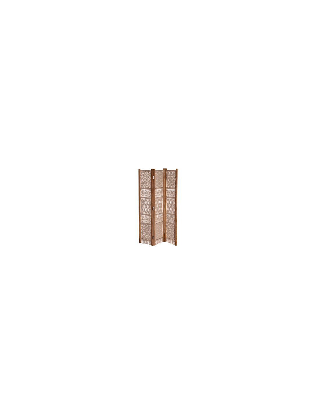 PARAVENTO 109745 3 ANTE COTONE/LEGNO 123X180CM