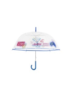 25997 OMBRELLO DONNA CUPOLA AUTOM TRASPARENTE COCKTAILS