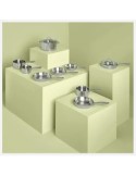Padella 24 cm inox induzione, antiaderente, acciaio resistente, adatta per cucina a gas e induzione, facile da pulire
