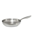 Padella 24 cm inox induzione, antiaderente, acciaio resistente, adatta per cucina a gas e induzione, facile da pulire