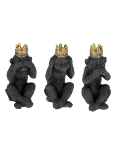 FIGURA SCIMMIA 107586 RESINA H16CM ASSORTITO