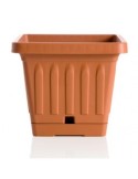 VASO TERRA CON SOTTOVASO 40 X 40 CM TERRACOTTA su TreG Ingrosso