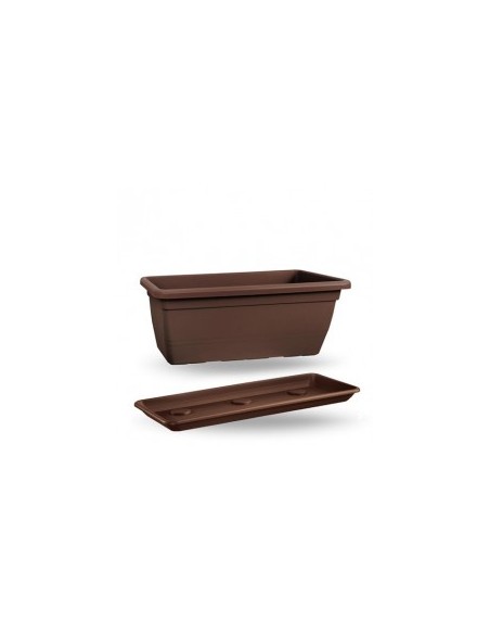 ANTHEA FIORIERA CON SOTTOVASO 100 CM RETTANGOLARE BRONZO su TreG In...