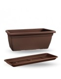 ANTHEA FIORIERA CON SOTTOVASO 100 CM RETTANGOLARE BRONZO su TreG In...