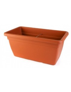 ANTHEA FIORIERA CON SOTTOVASO RETTANGOLARE MARRONE su TreG Ingrosso