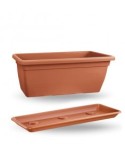 ANTHEA FIORIERA CON SOTTOCASSETTA 80CM COLORE TERRACOTTA su TreG In...