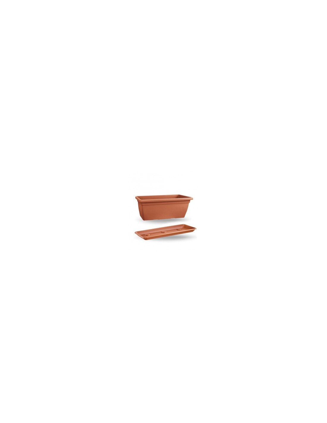 ANTHEA FIORIERA CON SOTTOCASSETTA 80CM COLORE TERRACOTTA su TreG In...