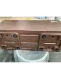 Fioriera Rettangolare Matheria 100 cm con Ruote, Colore Terra Salentina, Made in Italy