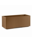 Fioriera Rettangolare Matheria 100 cm con Ruote, Colore Terra Salentina, Made in Italy