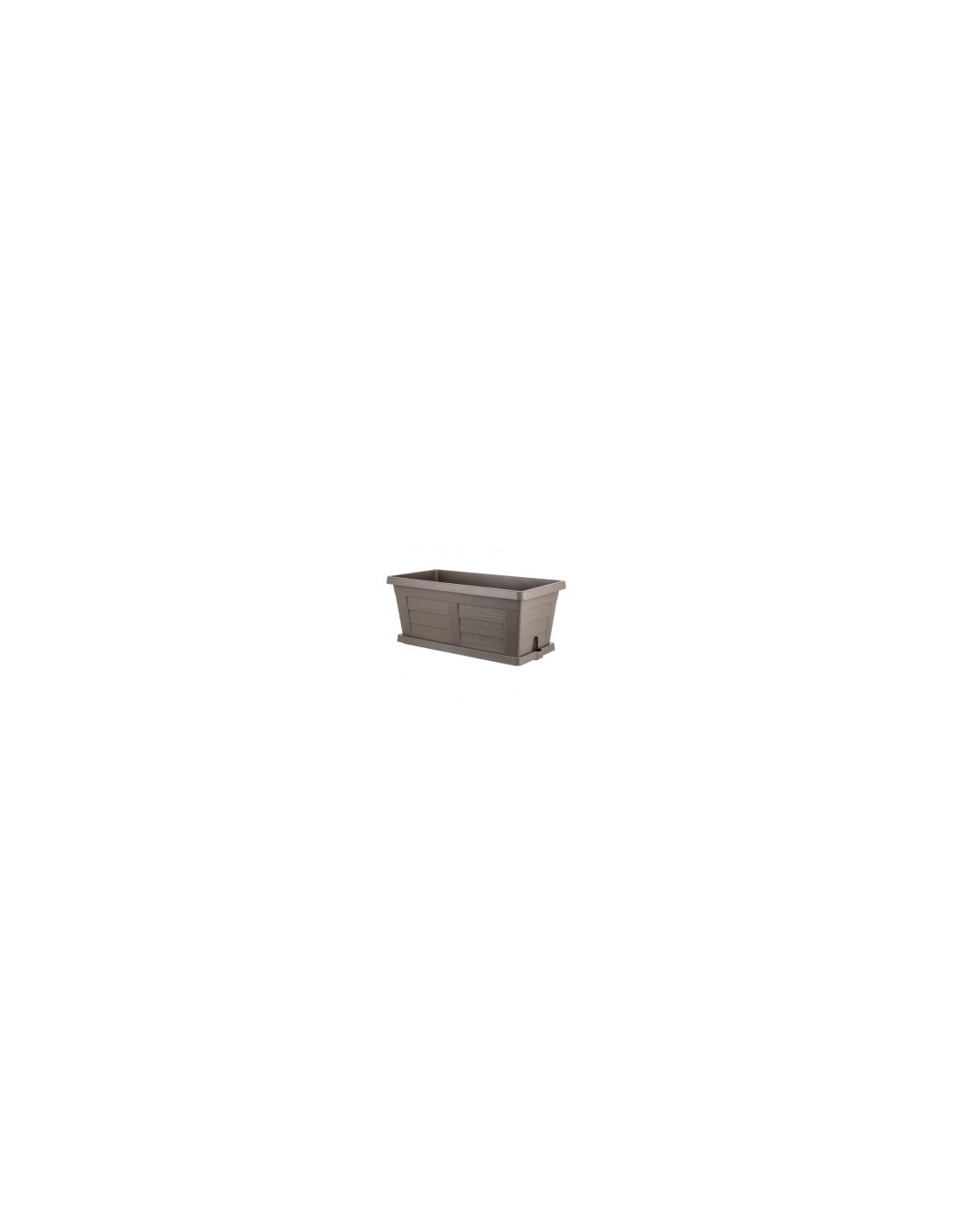 FIORIERA IN PLASTICA TRAMA LEGNO 100 CM CAPPUCCINO su TreG Ingrosso