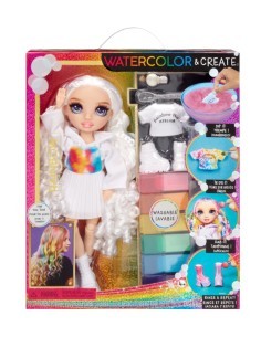 Rainbow High Watercolour & Create DIY Fashion Doll, Acquerelli Lavabili, Kit Tie-Dye, Colora, Crea, Gioca, Risciacqua e Ripeti