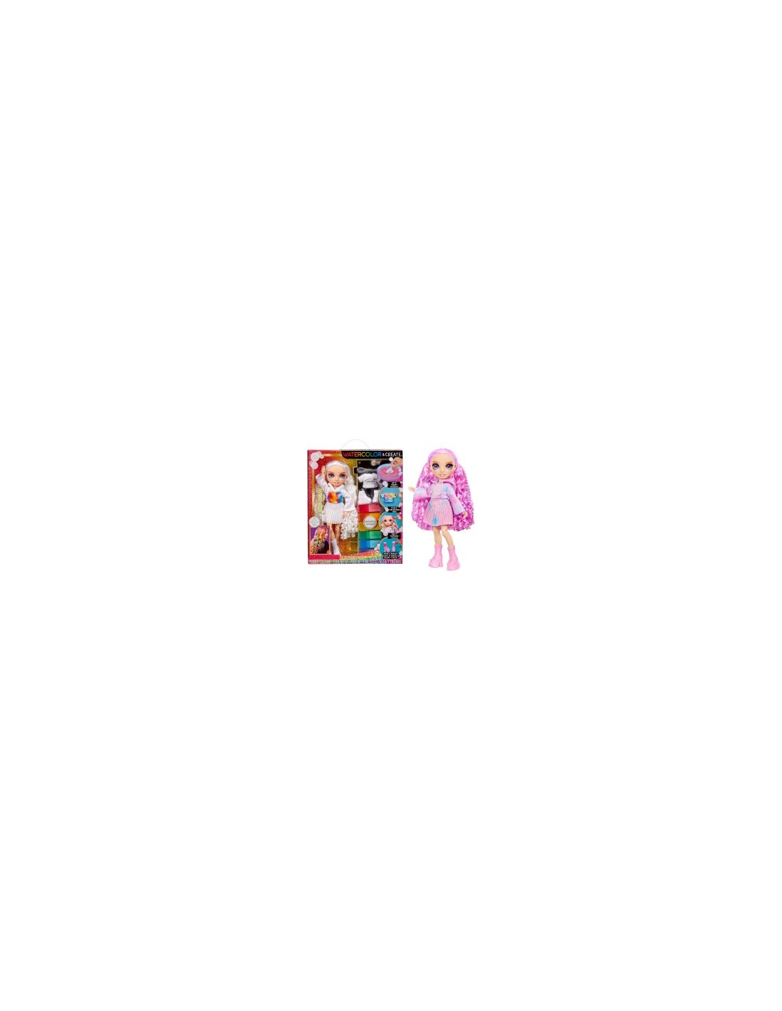 Rainbow High Watercolour & Create DIY Fashion Doll, Acquerelli Lavabili, Kit Tie-Dye, Colora, Crea, Gioca, Risciacqua e Ripeti