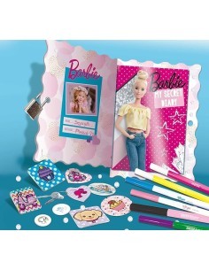 Giochi Barbie My Secret Diary, Diario Segreto Personalizzabile, Gemme Adesive, Lucchetto e Chiavi, Stickers e Pennarelli