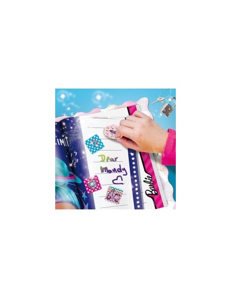 Giochi Barbie My Secret Diary, Diario Segreto Personalizzabile, Gemme Adesive, Lucchetto e Chiavi, Stickers e Pennarelli