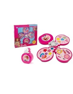Barbie Trousse Profumo, a Forma di Boccetta di Profumo, 3 Livelli di Trucco, Ombretti Colorati, Rossetti Smalto e Pennellini