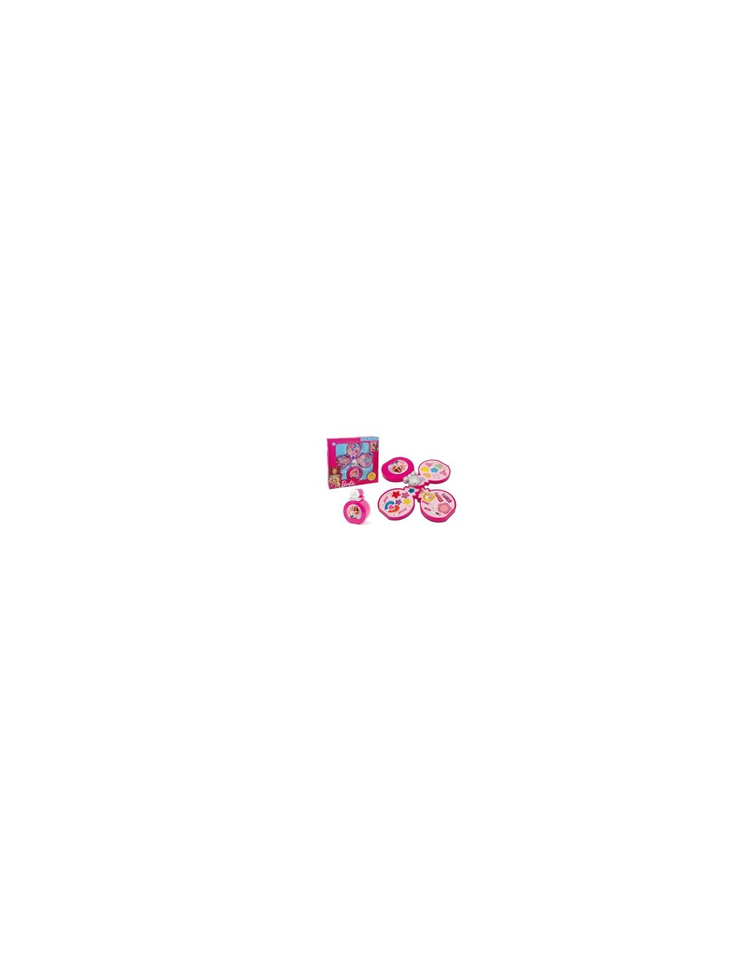 Barbie Trousse Profumo, a Forma di Boccetta di Profumo, 3 Livelli di Trucco, Ombretti Colorati, Rossetti Smalto e Pennellini