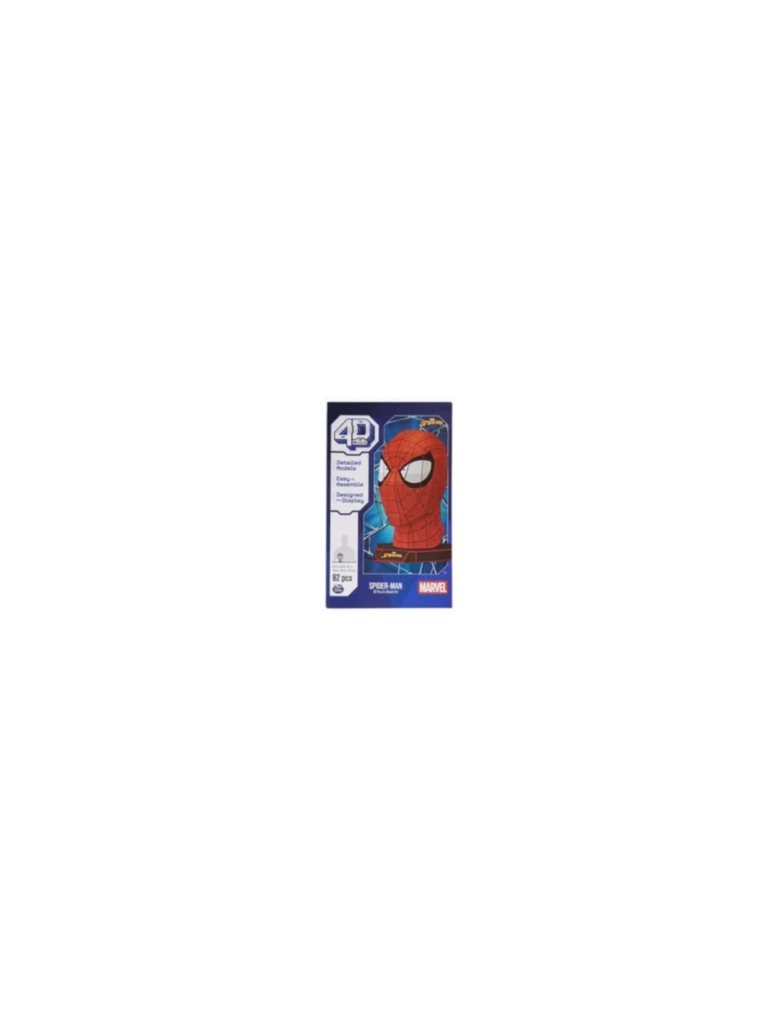 4D Puzzle Marvel Spider-Man, Kit Modellismo 3D da 82 Pezzi con Supporto, Decorazione da Tavolo Spider-Man, 12+ Anni