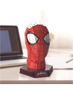 4D Puzzle Marvel Spider-Man, Kit Modellismo 3D da 82 Pezzi con Supporto, Decorazione da Tavolo Spider-Man, 12+ Anni