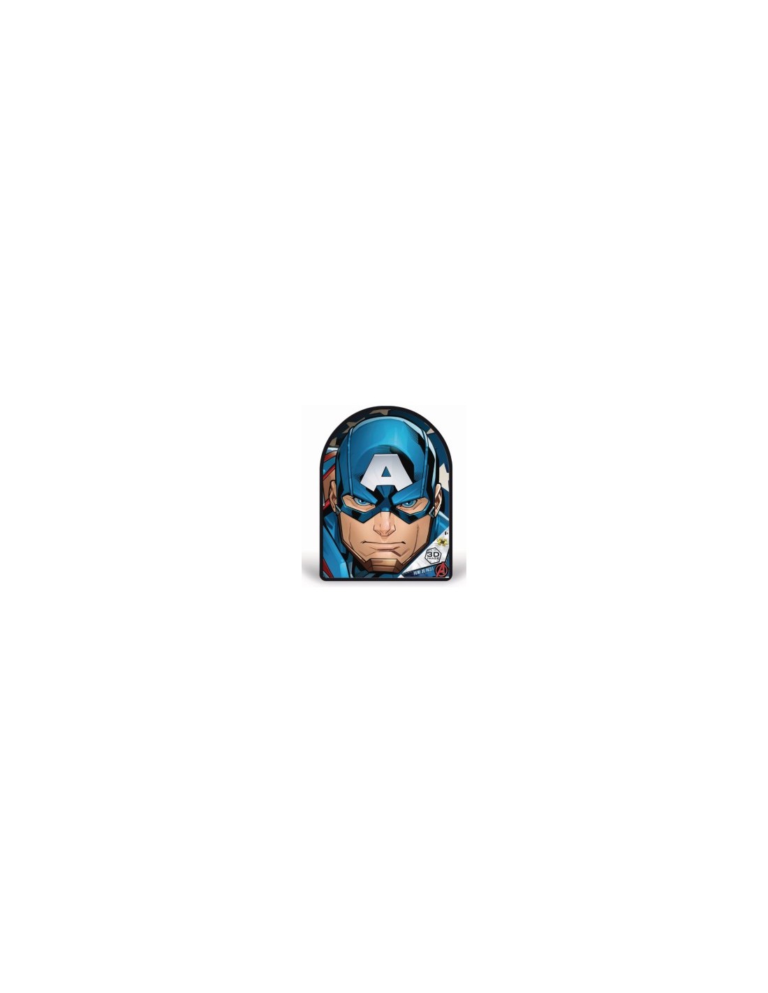 Puzzle 3D Latta Captain America, 300 Pezzi, Effetto Lenticolare, Marvel Avengers, Cofanetto in Latta
