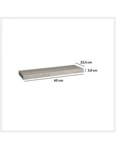 MENSOLA 138953D MDF 60CM GRIGIO su TreG Ingrosso
