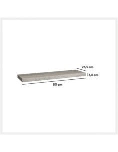 MENSOLA 138954D 80CM GRIGIO su TreG Ingrosso