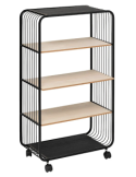 MENSOLA 193613 4 PIANI CON RUOTE 55X28X96CM METALLO/LEGNO