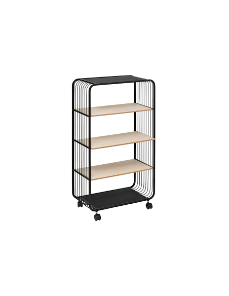 MENSOLA 193613 4 PIANI CON RUOTE 55X28X96CM METALLO/LEGNO