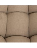 Sedia a Dondolo Paopao Hespéride, Beige e Bianca, Acciaio Trattato con Polveri Epossidiche, Design a Forma di Uovo, Comfort