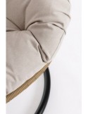 Poltrona Sospesa Martinica con Cuscini, Struttura in Acciaio e Fibra Sintetica, Design Elegante per Giardino e Terrazzo