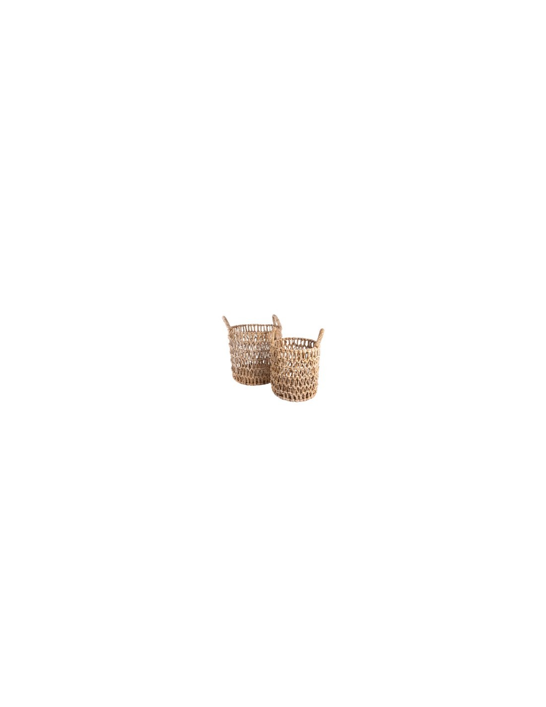 CESTO 139967 2 MIS RATTAN 46X44CM CON MANICI
