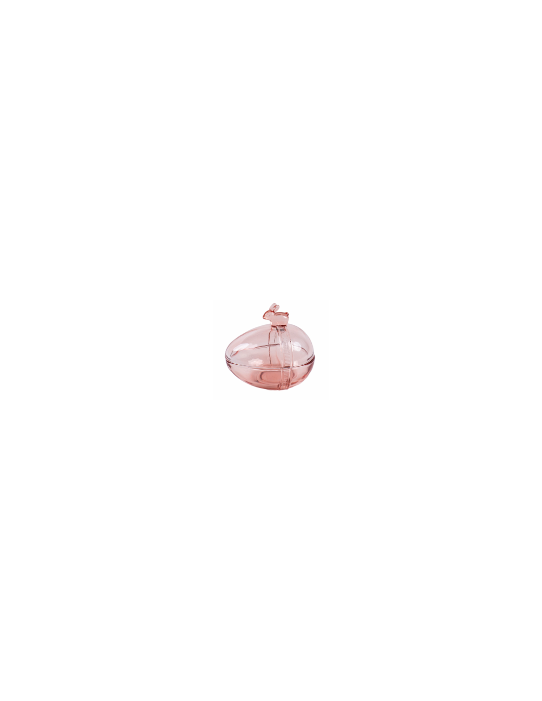 CONTENITORE UOVO 140234 CONIGLIO ARANCIO 13X10X13CM VETRO