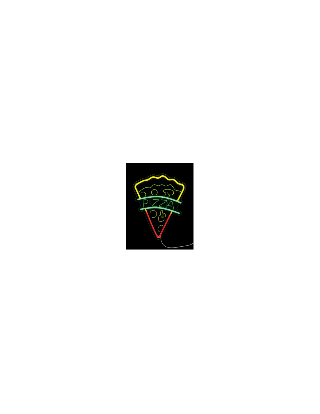 INSEGNA LUMINOSA 112239 PIZZA 34X42CM NEON LED
