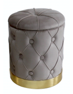 POUF CONTENITORE 100364 1 MIS JEREMY 31X38CM VELLUTO GRIGIO