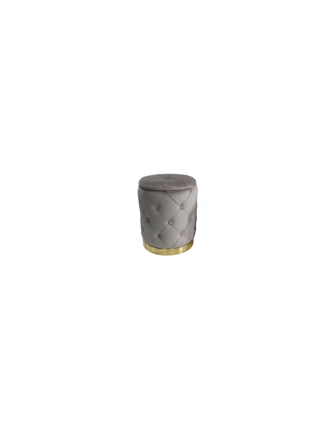 POUF CONTENITORE 100364 2 MIS JEREMY 42X52CM VELLUTO GRIGIO