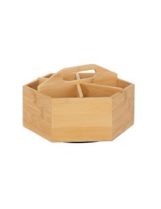 SCATOLA PORTATHE 190036 BAMBOO 6 SCOMPARTI 22X19X12CM