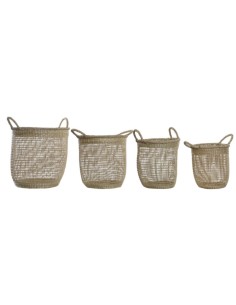 CESTA DC194929 4 MIS FIBRA NATURALE CON MANICI 40X40CM