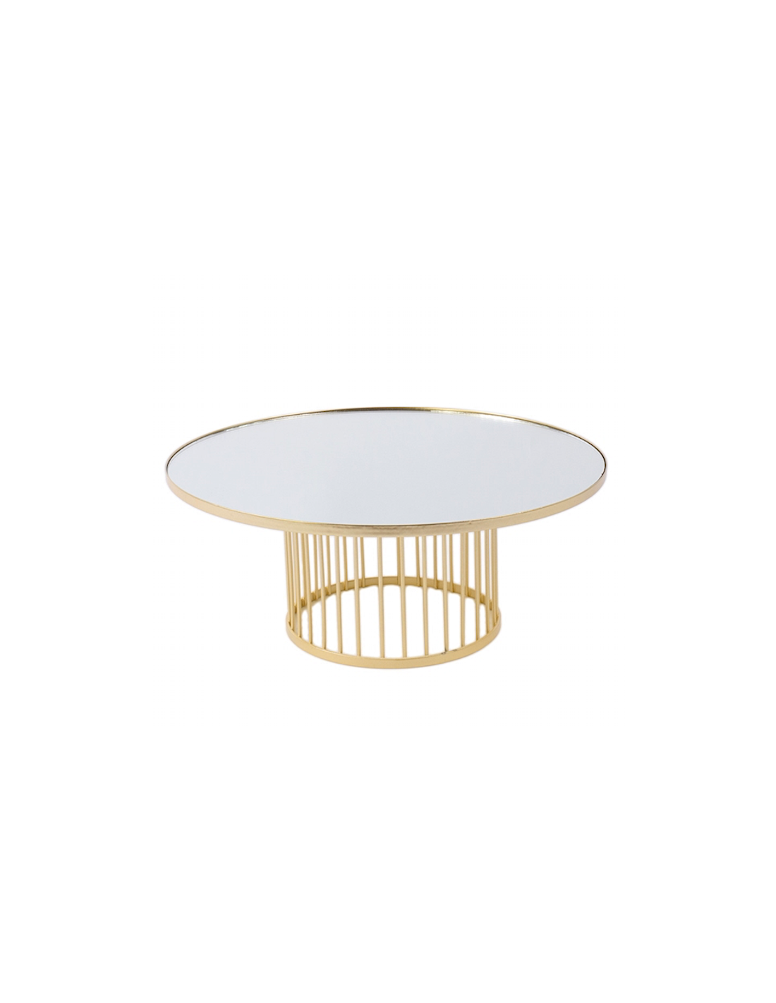 ALZATA 140303 METALLO DORATO CON SPECCHIO 30X12CM