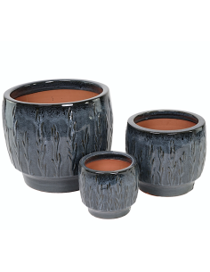 CACHEPOT 137576 2 MIS CERAMICA BLU 18X16CM