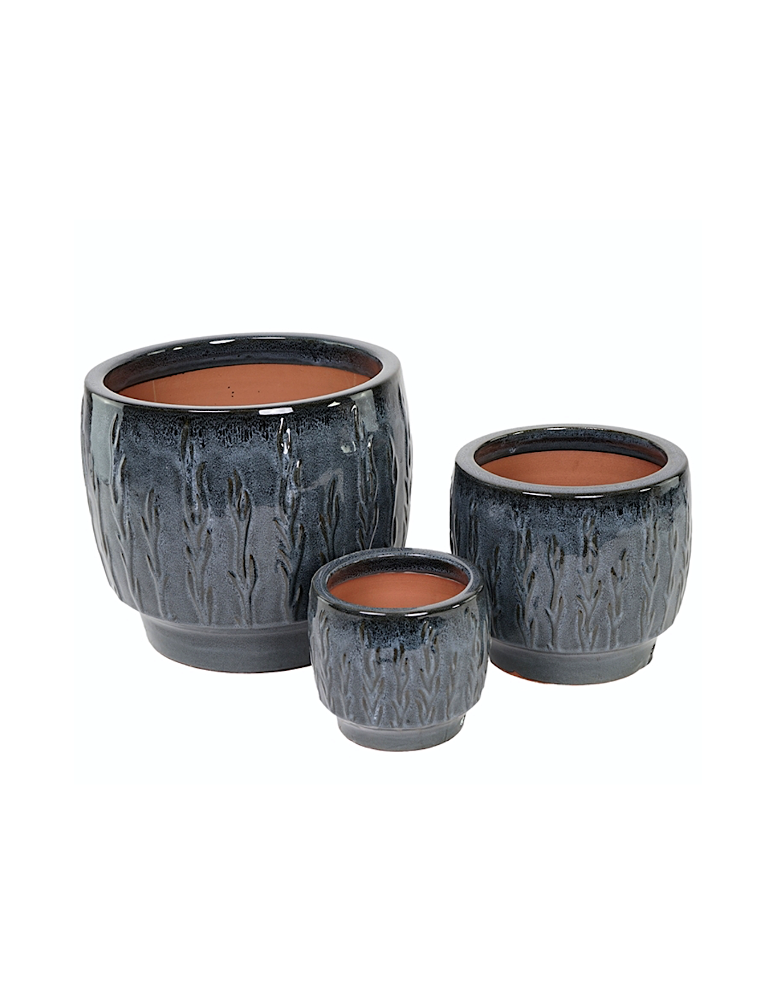 CACHEPOT 137576 2 MIS CERAMICA BLU 18X16CM