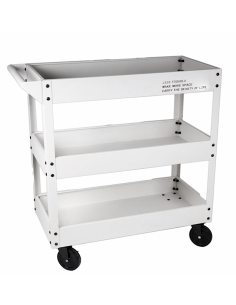 CARRELLO 140777 3 PIANI METALLO BIANCO 77X35X79CM