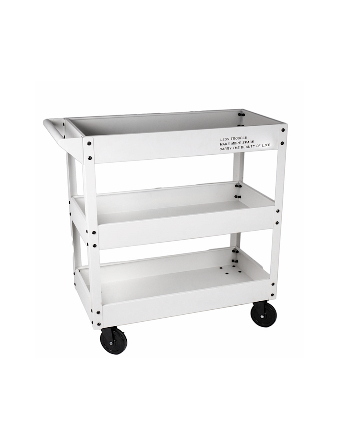 CARRELLO 140777 3 PIANI METALLO BIANCO 77X35X79CM